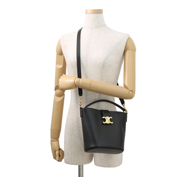 Celine Triomphe Small Bucket Louise Handbag 119173FX9.04LU CELINE 2-way Black - Picture 5 of 16